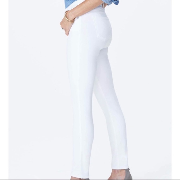 NYDJ Skinny Jeans Cotton Stretch Pure White Lift Tuck Tech Flattering NWT Sz 10 - Picture 2 of 10